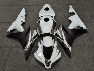 Online 2007-2008 Honda CBR600RR Fairings - White Graphite and Black
