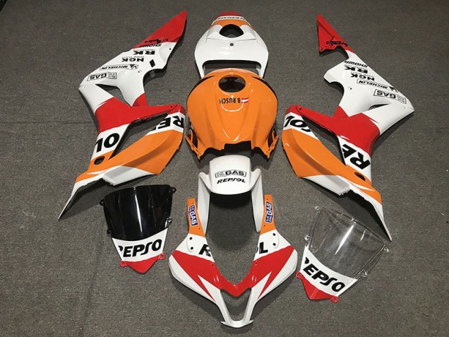 Online 2007-2008 Honda CBR600RR Fairings - White Repsol Style Online 2007-2008 Honda CBR600RR Fairings - White Repsol Style