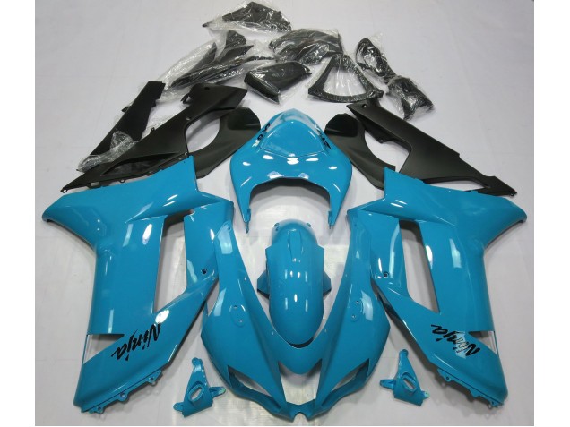 Online 2007-2008 Kawasaki ZX6R Fairings - Gloss Light Blue Online 2007-2008 Kawasaki ZX6R Fairings - Gloss Light Blue