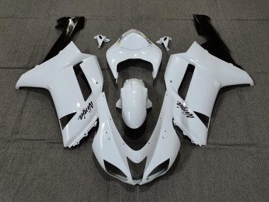 Online 2007-2008 Kawasaki ZX6R Fairings - Plain White Gloss