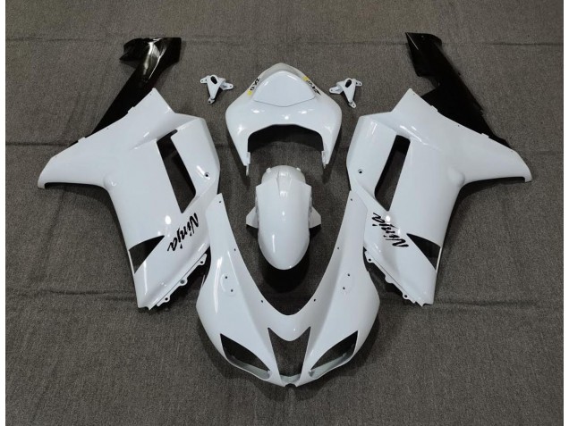 Online 2007-2008 Kawasaki ZX6R Fairings - Plain White Gloss Online 2007-2008 Kawasaki ZX6R Fairings - Plain White Gloss