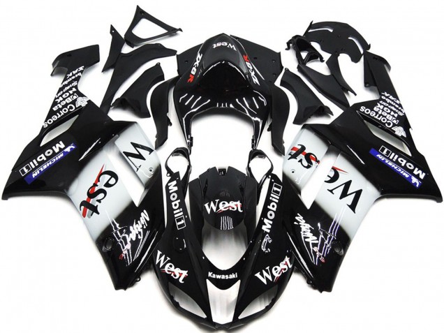 Online 2007-2008 Kawasaki ZX6R Fairings - West Gloss Slick