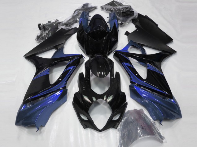 Online 2007-2008 Suzuki GSXR 1000 Fairings - Blue and Gloss Black Online 2007-2008 Suzuki GSXR 1000 Fairings - Blue and Gloss Black