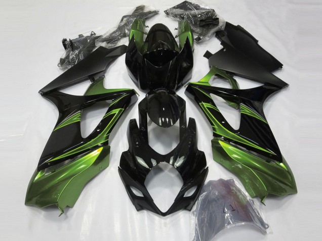 Online 2007-2008 Suzuki GSXR 1000 Fairings - Electric Green and Gloss Black Online 2007-2008 Suzuki GSXR 1000 Fairings - Electric Green and Gloss Black