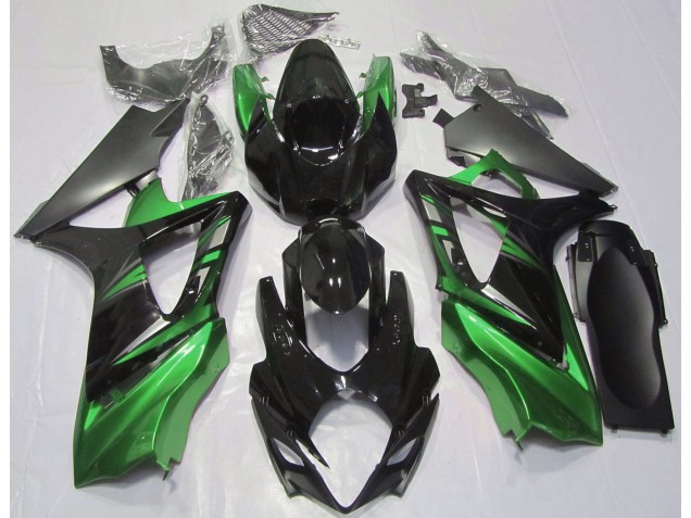 Online 2007-2008 Suzuki GSXR 1000 Fairings - Gloss Black and Green