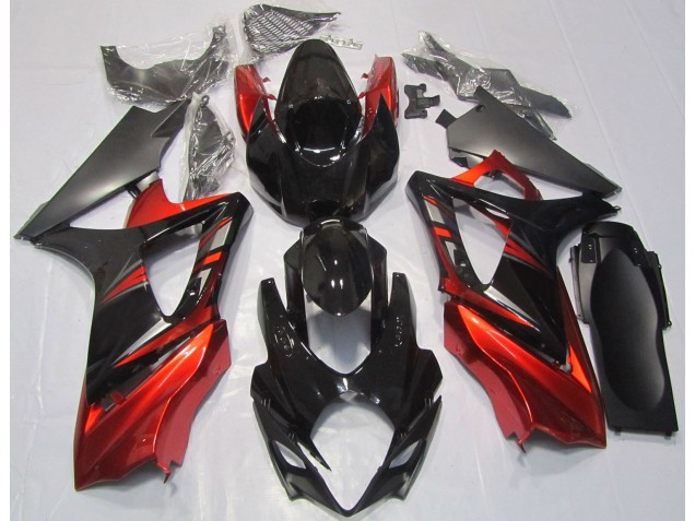 Online 2007-2008 Suzuki GSXR 1000 Fairings - Gloss Black and Red Online 2007-2008 Suzuki GSXR 1000 Fairings - Gloss Black and Red