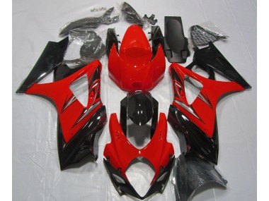 Online 2007-2008 Suzuki GSXR 1000 Fairings - Lava Red and Black