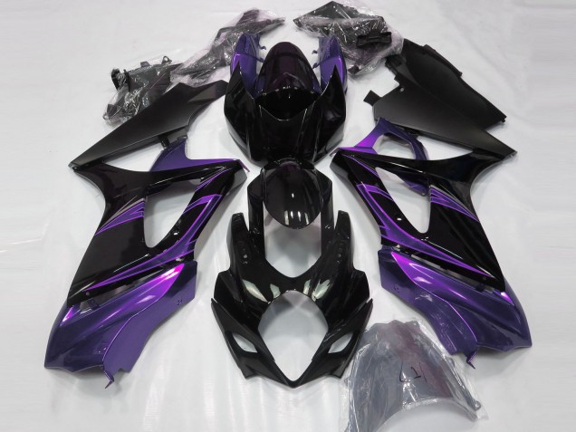 Online 2007-2008 Suzuki GSXR 1000 Fairings - Mood Purple and Gloss Black