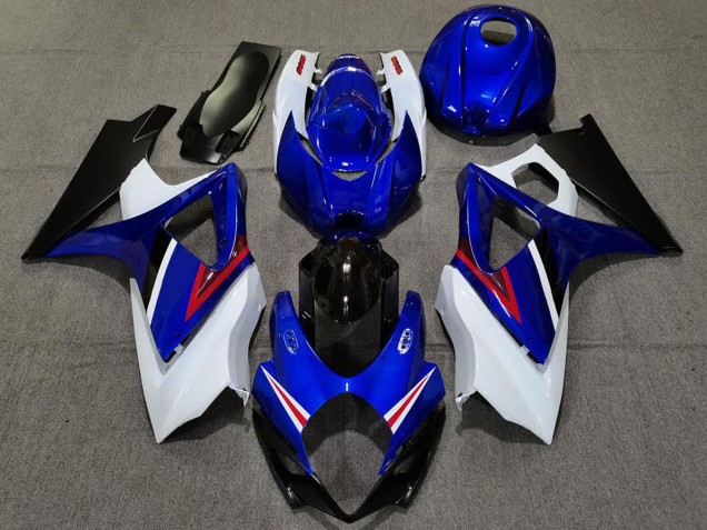 Online 2007-2008 Suzuki GSXR 1000 Fairings - OEM Style Gloss Blue and White Online 2007-2008 Suzuki GSXR 1000 Fairings - OEM Style Gloss Blue and White