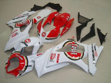 Online 2007-2008 Suzuki GSXR 1000 Fairings - Red Lucky Strike