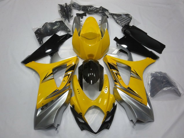 Online 2007-2008 Suzuki GSXR 1000 Fairings - Yellow Silver Online 2007-2008 Suzuki GSXR 1000 Fairings - Yellow Silver