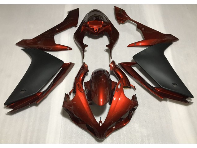 Online 2007-2008 Yamaha R1 Fairings - Gloss Dark Orange & Black