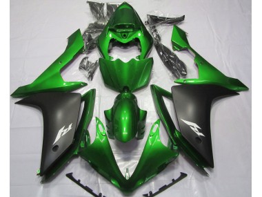 Online 2007-2008 Yamaha R1 Fairings - Gloss Green and Black