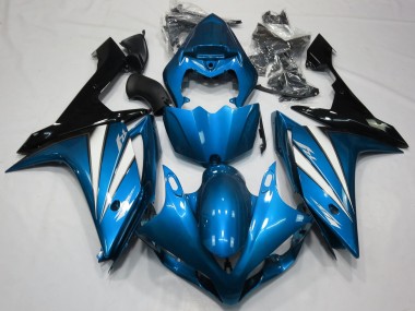 Online 2007-2008 Yamaha R1 Fairings - Light Blue White and Black