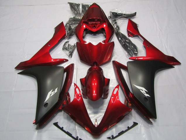 Online 2007-2008 Yamaha R1 Fairings - Maroon and Matte Online 2007-2008 Yamaha R1 Fairings - Maroon and Matte