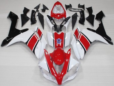 Online 2007-2008 Yamaha R1 Fairings - White and Red OEM Style Gloss
