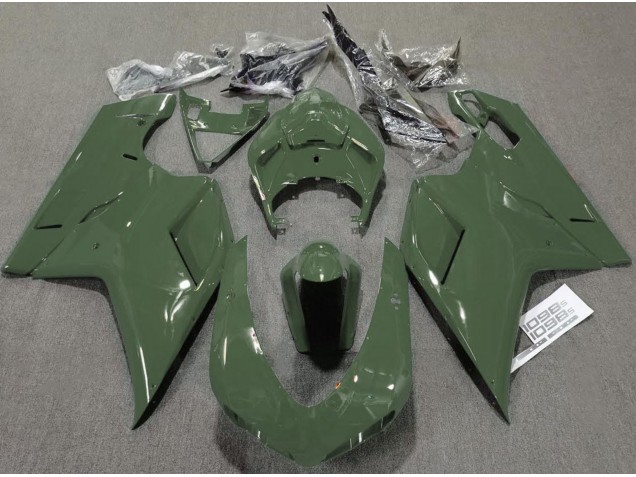 Online 2007-2012 Ducati 848 1098 1198 Fairings - Army Green Gloss Online 2007-2012 Ducati 848 1098 1198 Fairings - Army Green Gloss