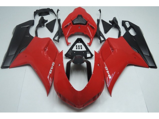 Online 2007-2012 Ducati 848 1098 1198 Fairings - Red Matte Black Online 2007-2012 Ducati 848 1098 1198 Fairings - Red Matte Black