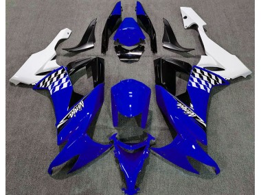 Online 2008-2010 Kawasaki ZX10R Fairings - Gloss Blue and White