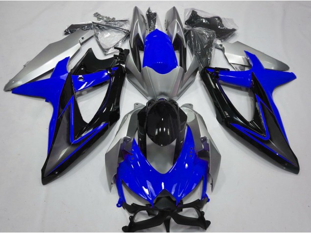 Online 2008-2010 Suzuki GSXR 600-750 Fairings - Blue and Silver