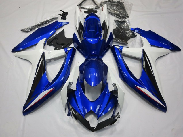 Online 2008-2010 Suzuki GSXR 600-750 Fairings - Blue Black and White Online 2008-2010 Suzuki GSXR 600-750 Fairings - Blue Black and White
