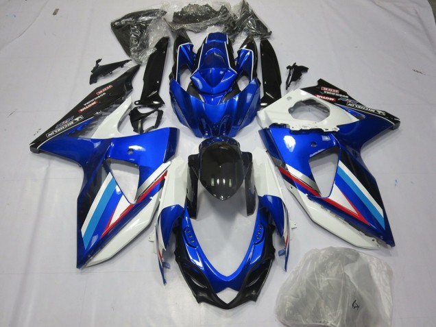 Online 2008-2010 Suzuki GSXR 600-750 Fairings - Blue White and Red Online 2008-2010 Suzuki GSXR 600-750 Fairings - Blue White and Red