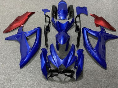 Online 2008-2010 Suzuki GSXR 600-750 Fairings - Dark Blue and Red