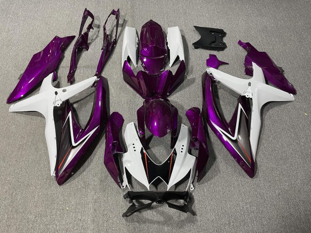 Online 2008-2010 Suzuki GSXR 600-750 Fairings - Gloss Purple and White