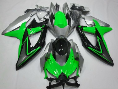 Online 2008-2010 Suzuki GSXR 600-750 Fairings - Green and Silver