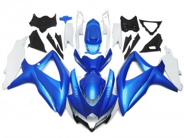Online 2008-2010 Suzuki GSXR 600-750 Fairings - Light Blue and White Custom Style