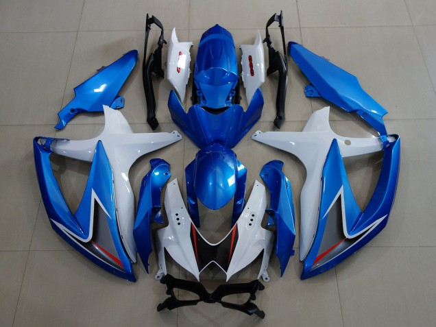 Online 2008-2010 Suzuki GSXR 600-750 Fairings - Metallic Blue & White Online 2008-2010 Suzuki GSXR 600-750 Fairings - Metallic Blue & White