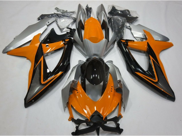 Online 2008-2010 Suzuki GSXR 600-750 Fairings - Orange and Silver