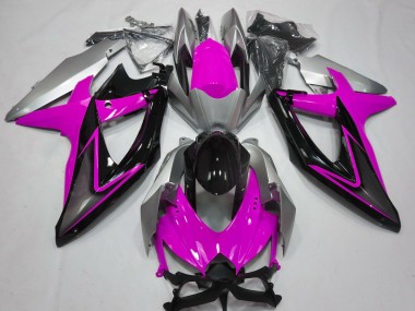 Online 2008-2010 Suzuki GSXR 600-750 Fairings - Pink and Silver