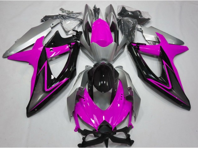 Online 2008-2010 Suzuki GSXR 600-750 Fairings - Pink and Silver