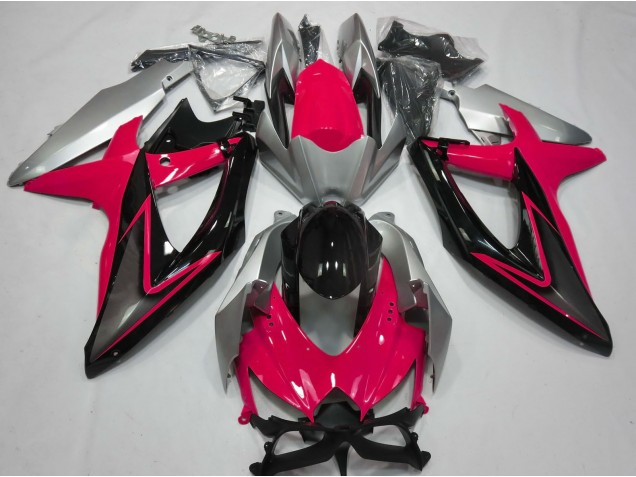 Online 2008-2010 Suzuki GSXR 600-750 Fairings - Red and Silver Online 2008-2010 Suzuki GSXR 600-750 Fairings - Red and Silver
