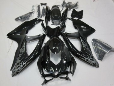 Online 2008-2010 Suzuki GSXR 600-750 Fairings - Silver and Black