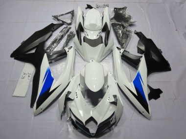 Online 2008-2010 Suzuki GSXR 600-750 Fairings - White and Black