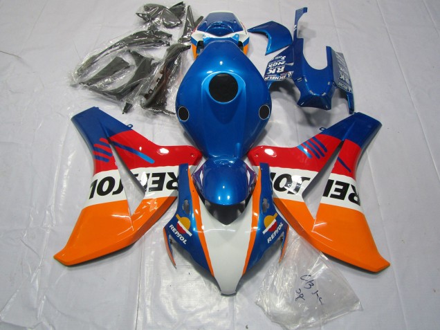 Online 2008-2011 Honda CBR1000RR Fairings - Blue Repsol + Red Online 2008-2011 Honda CBR1000RR Fairings - Blue Repsol + Red