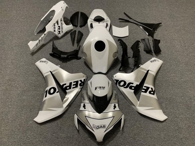 Online 2008-2011 Honda CBR1000RR Fairings - Silver Repsol Online 2008-2011 Honda CBR1000RR Fairings - Silver Repsol