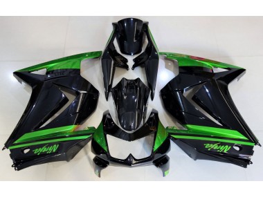 Online 2008-2013 Kawasaki Ninja 250 Fairings - Gloss Black & Green