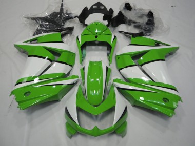Online 2008-2013 Kawasaki Ninja 250 Fairings - Green and White