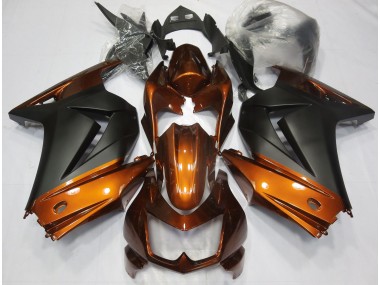 Online 2008-2013 Kawasaki Ninja 250 Fairings - Orange and Matte Black