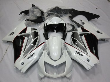 Online 2008-2013 Kawasaki Ninja 250 Fairings - White and Black