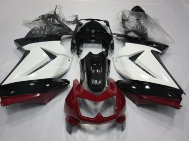 Online 2008-2013 Kawasaki Ninja 250 Fairings - White Red and Black