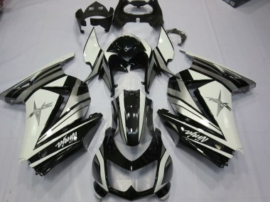 Online 2008-2013 Kawasaki Ninja 250 Fairings - White Silver Star