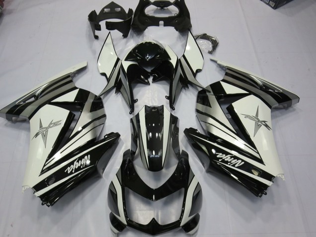 Online 2008-2013 Kawasaki Ninja 250 Fairings - White Silver Star Online 2008-2013 Kawasaki Ninja 250 Fairings - White Silver Star
