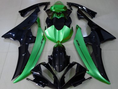 Online 2008-2016 Yamaha R6 Fairings - Gloss Black & Light Green