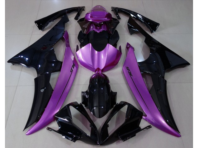 Online 2008-2016 Yamaha R6 Fairings - Gloss Black & Rose Purple