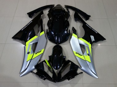 Online 2008-2016 Yamaha R6 Fairings - Gloss Black & Silver
