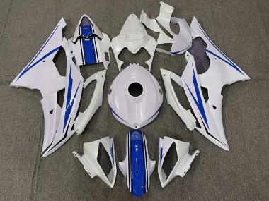 Online 2008-2016 Yamaha R6 Fairings - Gloss White and Blue